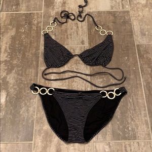Vix bikini black and white stripe